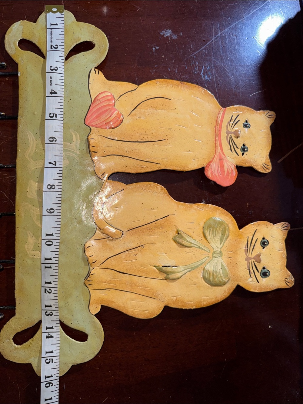 Vintage adorable metal Cats key holder Wall Decor for keys or leashes